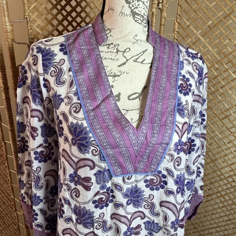 Zara Purple Cotton Tunic - Picture 10 of 11
